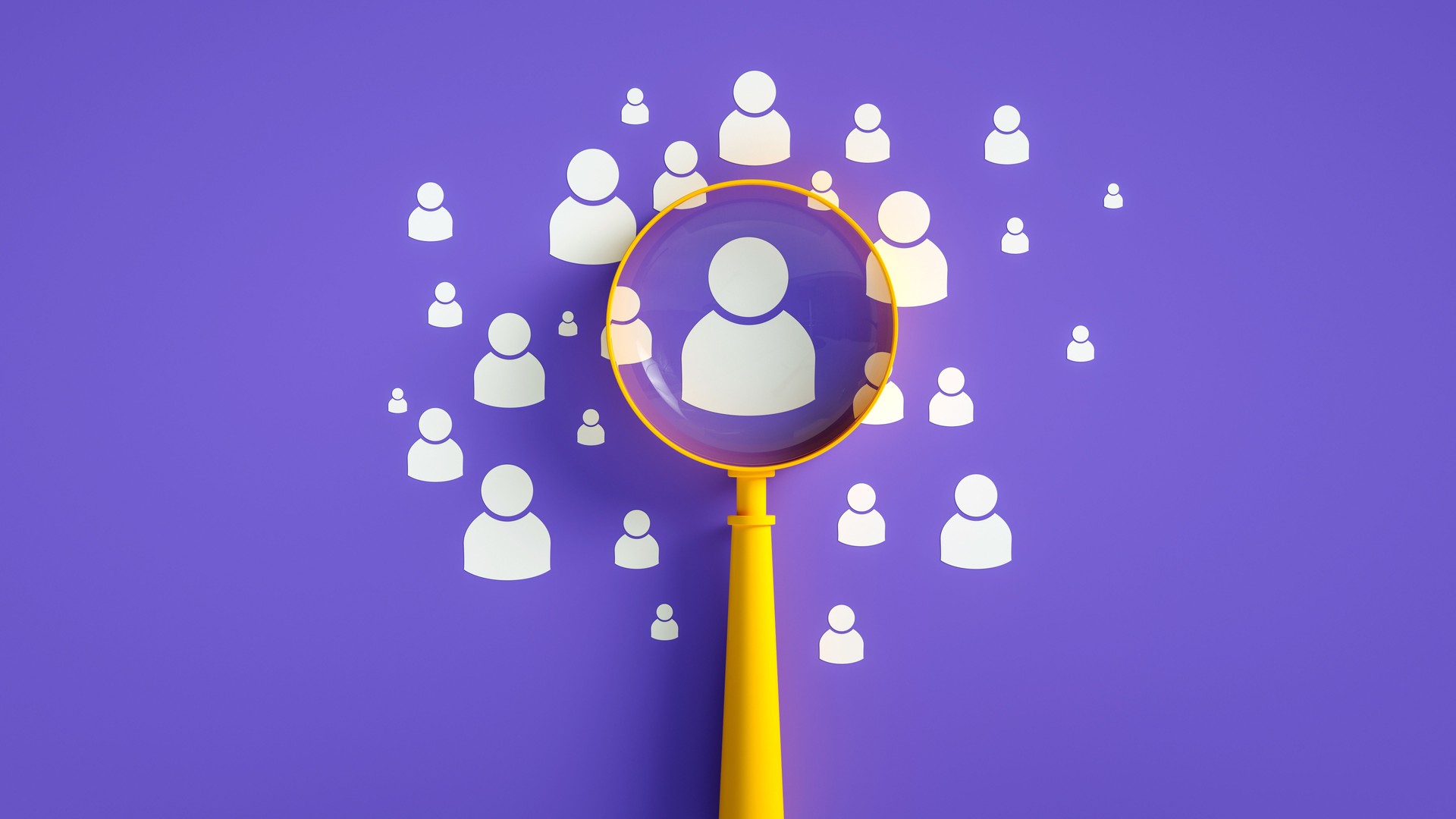 People Search Magnifying Glass Recruitment